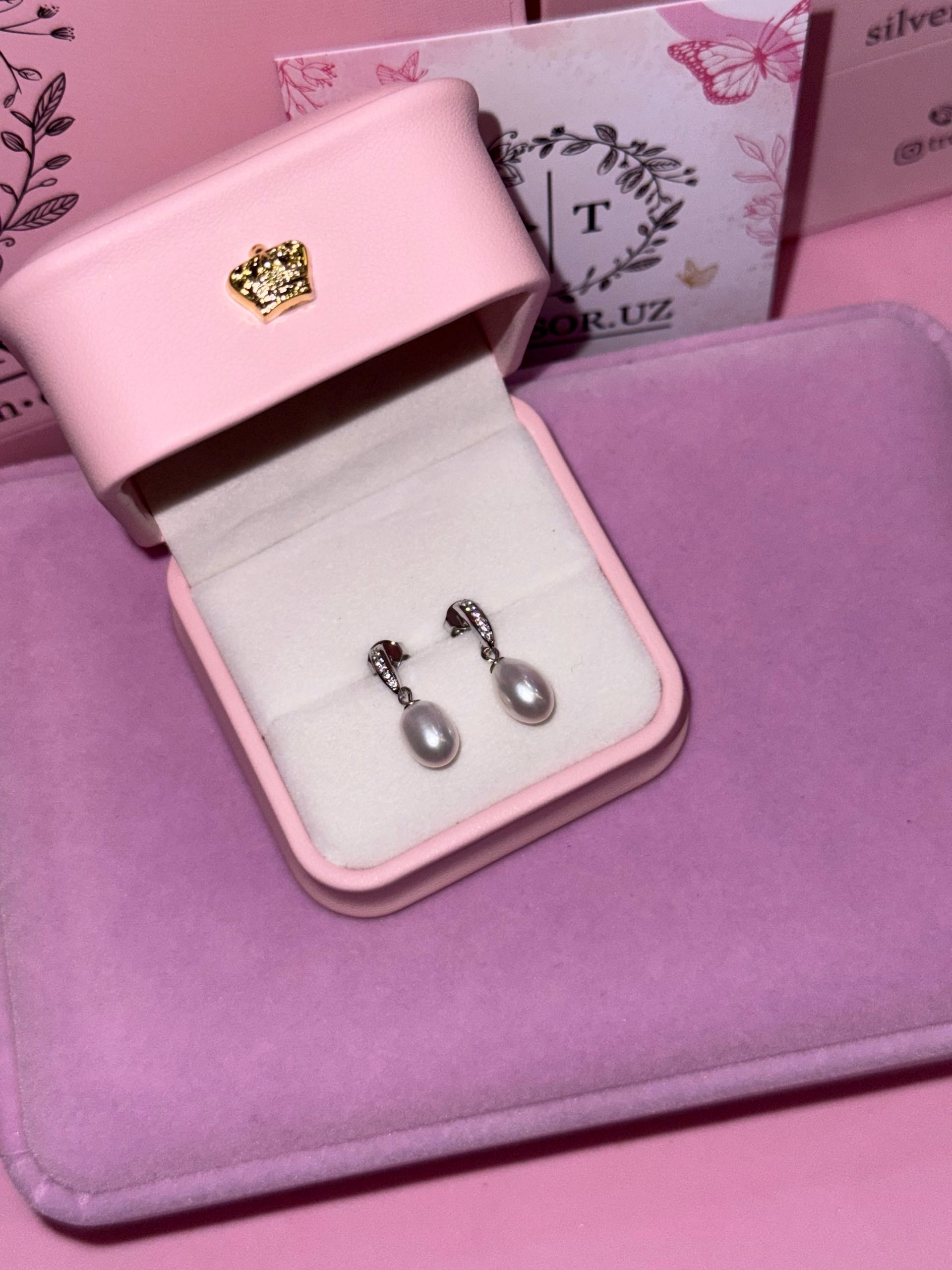 серьги с233 натуральный жемчуг