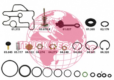 Ремкомплект воздушных крана BEYFREN 50.2002