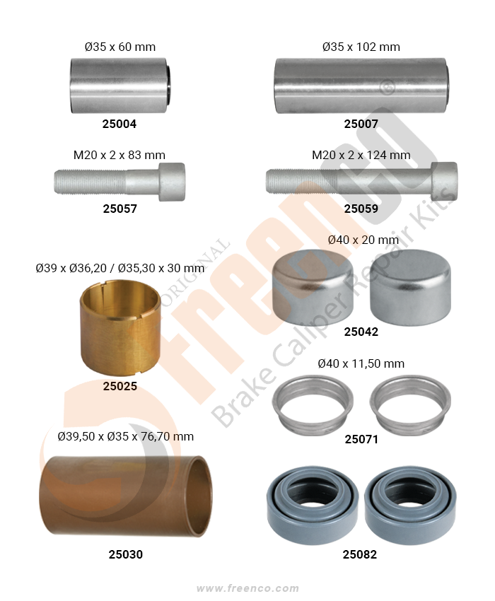 Ремкомплект суппорта FREENCO 20-2390
