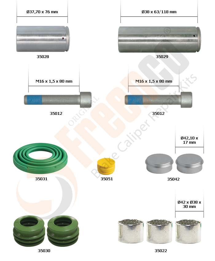 Ремкомплект суппорта  FREENCO 30-3750