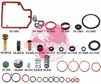 Ремкомплект воздушных крана BEYFREN 80.8019