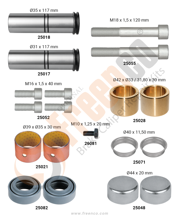 Ремкомплект суппорта FREENCO 20-2584